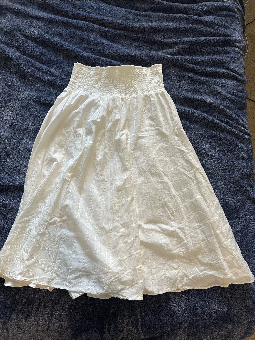 Long flowy white skirt